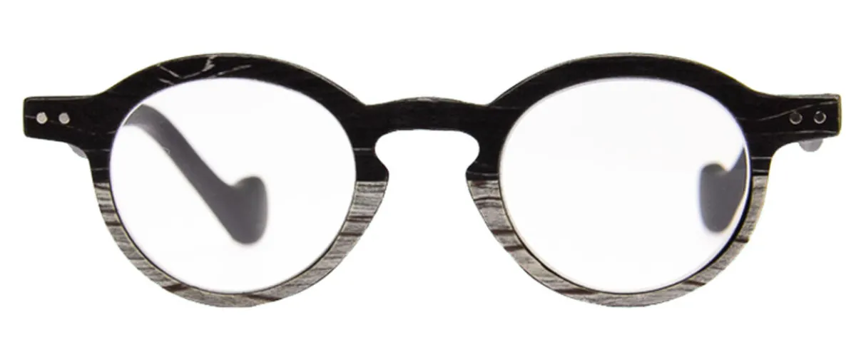 AJ Morgan Eyewear Vintage-Inspired|Round/Oval*Bird's Eye Grey Wood