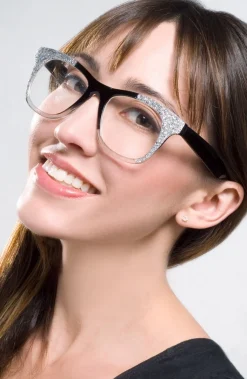 AJ Morgan Eyewear Vintage-Inspired|Rectangular*Stardust (Clear Lens)